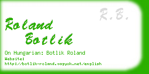 roland botlik business card